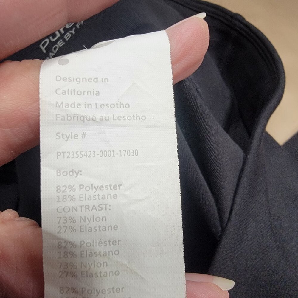 Pureluxe Size S Black Low-Rise Crossover Flare Legging - Picture 14 of 14